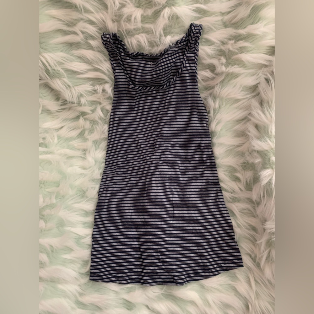 Ingrid & Isabel - Navy Blue & White Stripes - Maternity Tank Top - Size Medium